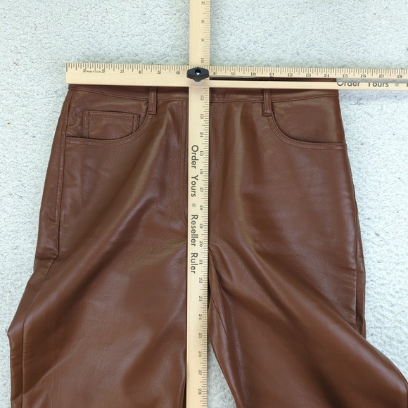 Wilfred Melina‎ High Rise Pants Vegan Faux Leather Straight Leg Women's Size 8 - Picture 10 of 11